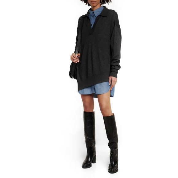 Proenza Schouler Chunky Heel Pull On Italian Leather Knee Tall Boots Boots - Picture 9 of 9